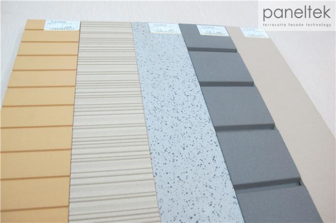 Textured / Lined Ceramic Wall Cladding Tiles , External Wall Insulation Cladding