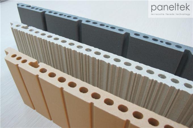 Textured Terracotta Panel System 300 - 1500mm Length With Earthquake Resistance