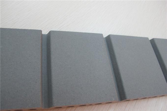 Grey Grooved Building Facade Panels 18mm Thickness Exterior Wall Materials