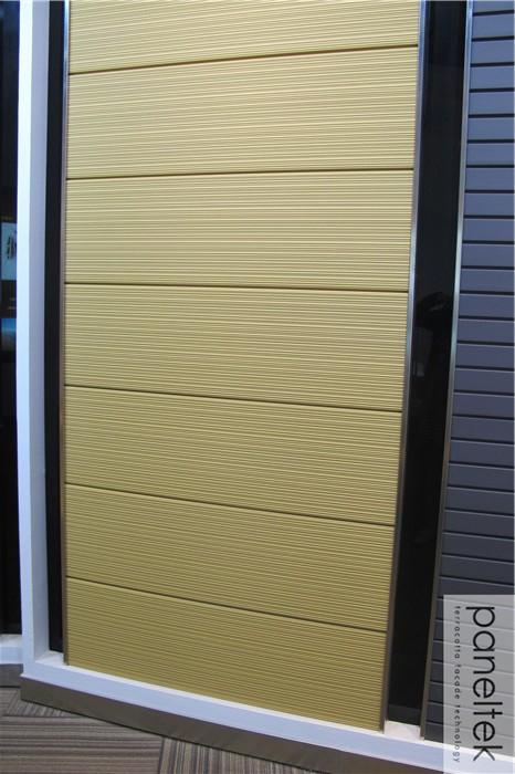 Lined Surface Exterior Wall Board Panel , Easy Clean Exterior Facade Panels 
