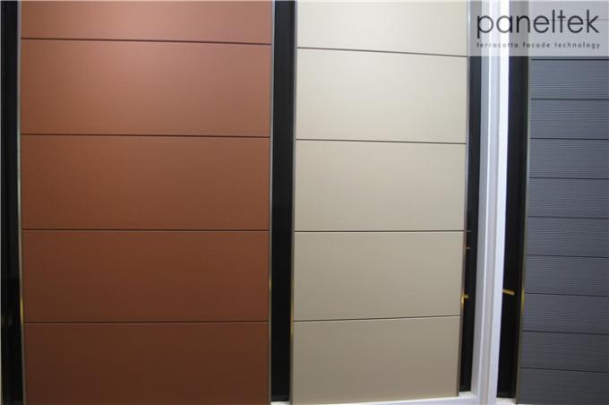 Anti - Fade Terracotta Facade Cladding , External Insulated Cladding Panels